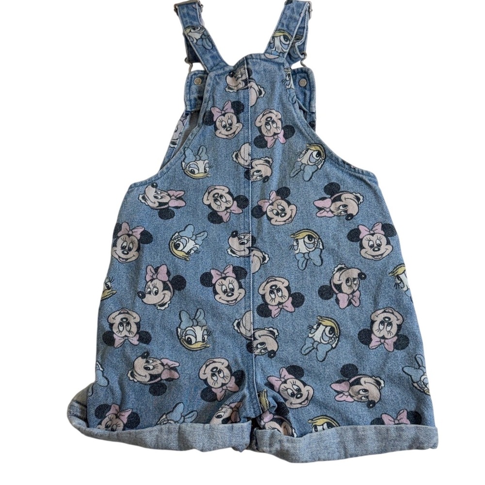 Disney Primark Girls Minnie Mouse Daisy Duck Denim Shortalls Overalls 3-4Y - Picture 9 of 12
